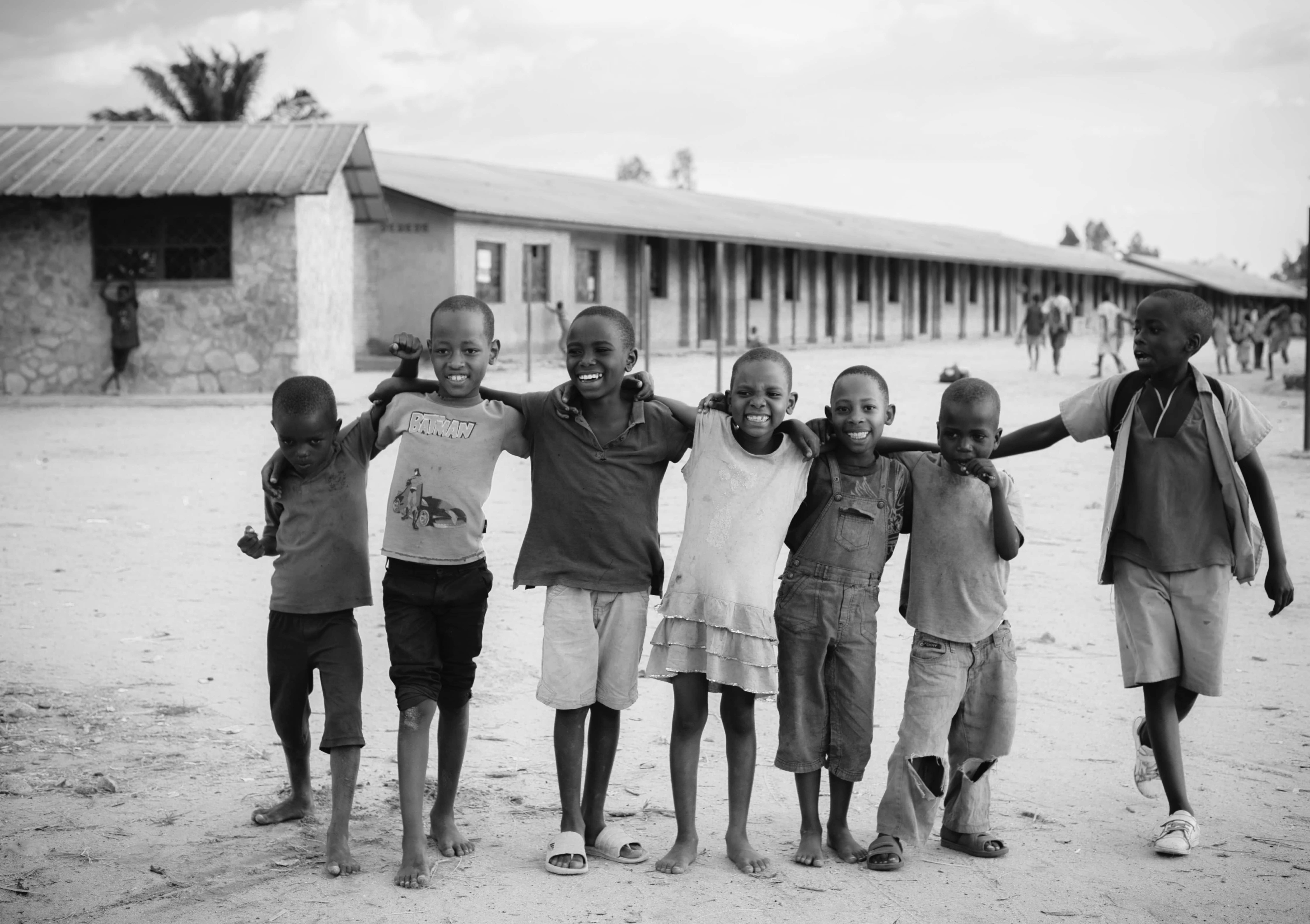 A group of Street kids holding hands